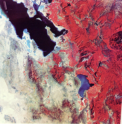 Landsat 1 view of north-central Utah taken on August 7, 1972