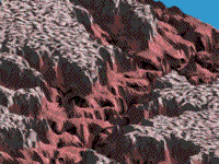 DEM perspective view of the Grand Canyon.