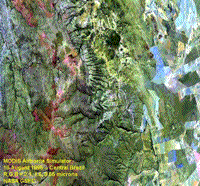 Color composite MAS sensor 3-band image of Central Brazil, August 1995.