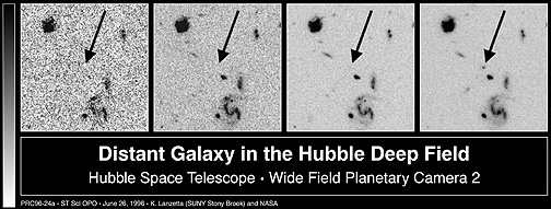 Distant Galaxy in the Hubble Deep Field illustration.