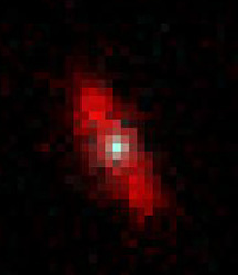 Keck II IR image of a possible solar system around star HR4796.