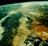 Color photo of the Gulf of California and southern California.