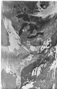 B/W image of Eastern North America taken from the Nimbus satellite sensors