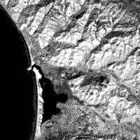 B/W TM Band 7 image of Morro Bay, California