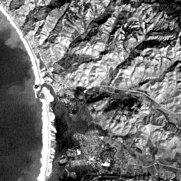 B/W TM Band 1 image of Morro Bay, California