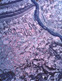 … fig7 - High-altitude color IR aerial photograph of Harrisburg (scale=1:141,000).