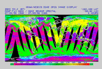 DMSP SSM/I global brightness temperature map, July 9 1996.