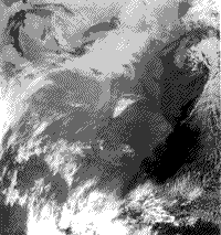B/W NOAA-4 VHRR image of the eastern U.S.