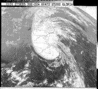 B/W NOAA-9 AVHRR image of Hurricane Gloria, September 27 1997.