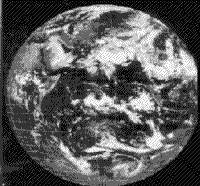B/W Insat image of eastern Africa and southern Asia.