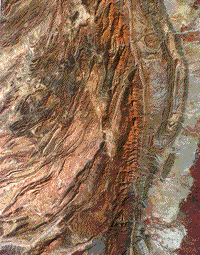 Color image part of a fold belt in western Pakistan.