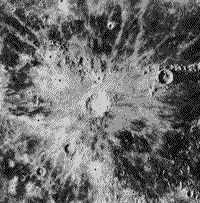 B/W telephoto image of the great crater Copernicus.