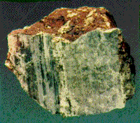 Color photograph of the Allan Hills meteorite.