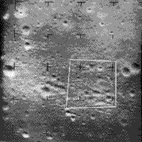 B/W Ranger 7 photograph of the Moon's surface - Slide 3.