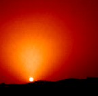 Color Pathfinder photograph of a Martian sunset.