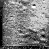 B/W Ranger 7 photograph of the Moon's surface - Slide 4.