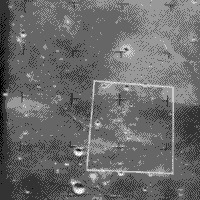 B/W Ranger 7 photograph of the Moon's surface - Slide 1.