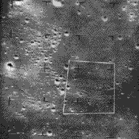 B/W Ranger 7 photograph of the Moon's surface - Slide 2.