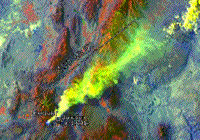 AVHHR image of a fire in the Fishlake National Forest, Utah - June 17, 1996.