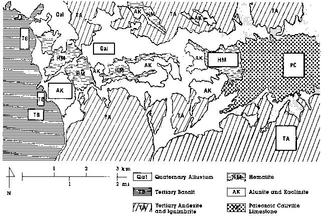 Geologic map of the White Mountain region.