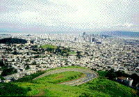 Color photograph of San Francisco from Twin Peaks, 1994.