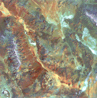 Color IHS image of a Death Valley Landsat scene.