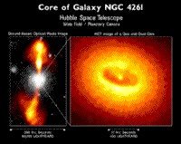 Hubble image of an apparent black hole in the elliptical galaxy NGC4261.