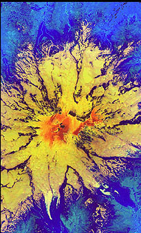Colored AVIRIS image of Mt. Rainier in Washington State.