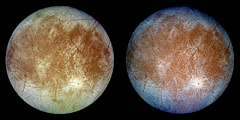 Series of images, from Voyager to Galileo, showing the changing shape of the volcanic complex known as Ra Patera.